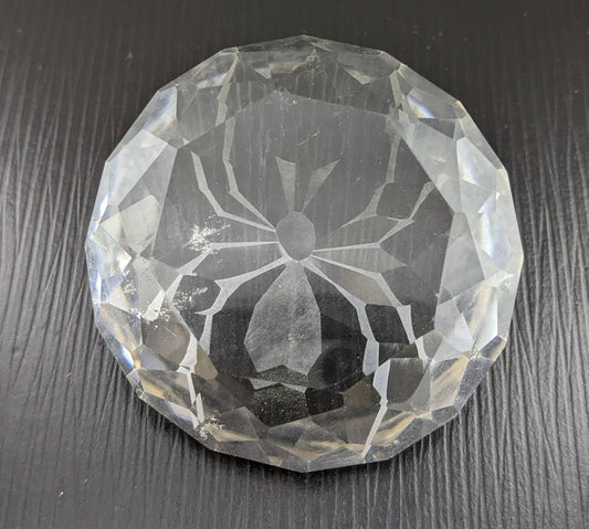 ARSAA GEMS AND MINERALSQuartz faceted gem, eye clean clarity and round cut shape with spider shape carved inside, 222 carats - Premium  from ARSAA GEMS AND MINERALS - Just $250.00! Shop now at ARSAA GEMS AND MINERALS