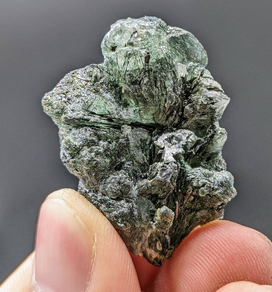 ARSAA GEMS AND MINERALSApatite crystal with green basolite inclusion from KP Pakistan, 16.8 grams - Premium  from ARSAA GEMS AND MINERALS - Just $30.00! Shop now at ARSAA GEMS AND MINERALS