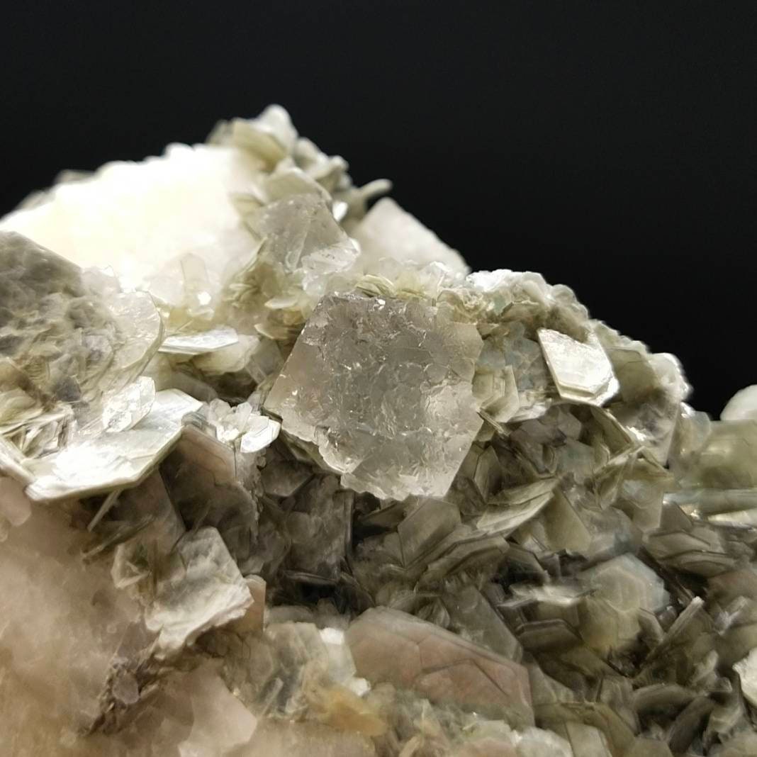 ARSAA GEMS AND MINERALSPink Phantom fluorite crystals on matrix perfectly terminated on muscovite with albite from Skardu Gilgitbaltistan Pakistan, 461 grams - Premium  from ARSAA GEMS AND MINERALS - Just $450.00! Shop now at ARSAA GEMS AND MINERALS