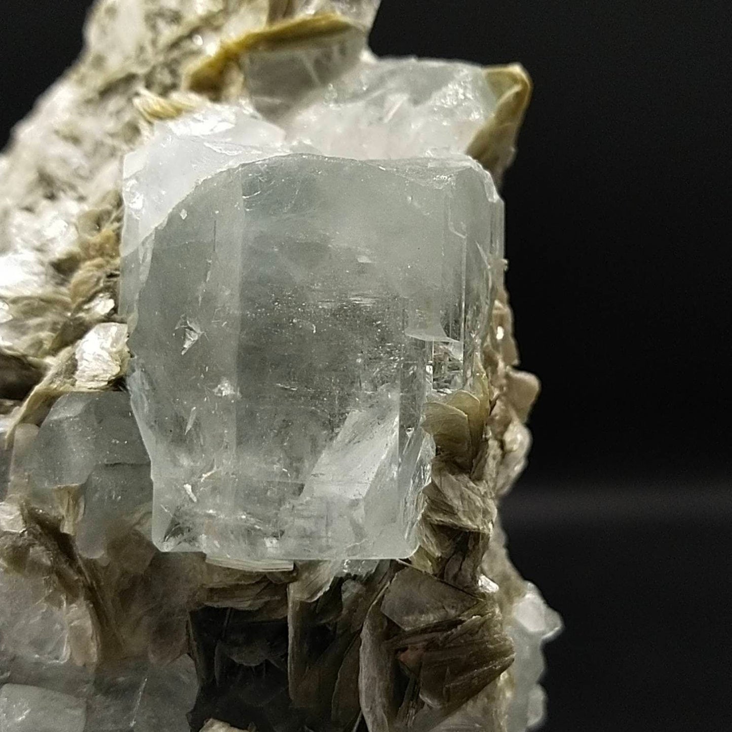 ARSAA GEMS AND MINERALSSeveral aquamarine crystals perfectly terminated on matrix Light blue color with muscovite from Pakistan, 763 grams - Premium  from ARSAA GEMS AND MINERALS - Just $550.00! Shop now at ARSAA GEMS AND MINERALS