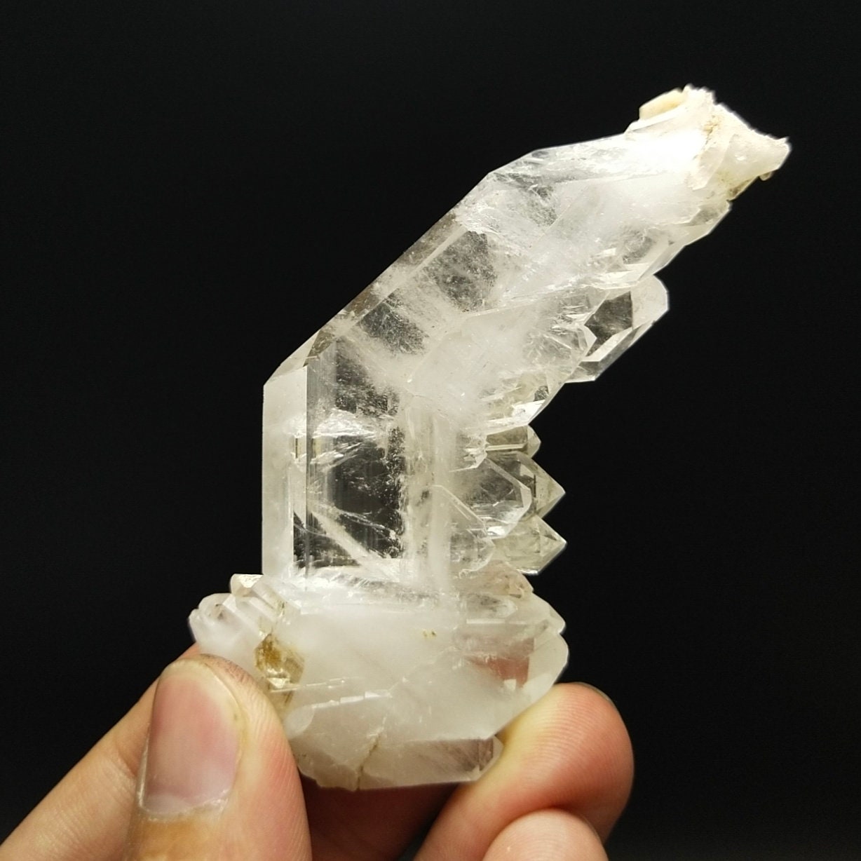 ARSAA GEMS AND MINERALSNatural clear faden quartz crystal with bended structure formation from Baluchistan Pakistan, 50 grams - Premium  from ARSAA GEMS AND MINERALS - Just $45.00! Shop now at ARSAA GEMS AND MINERALS