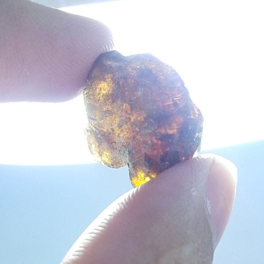 ARSAA GEMS AND MINERALSNatural aesthetic Beautiful 6.7 grams terminated hessonite garnet crystal - Premium  from ARSAA GEMS AND MINERALS - Just $25.00! Shop now at ARSAA GEMS AND MINERALS