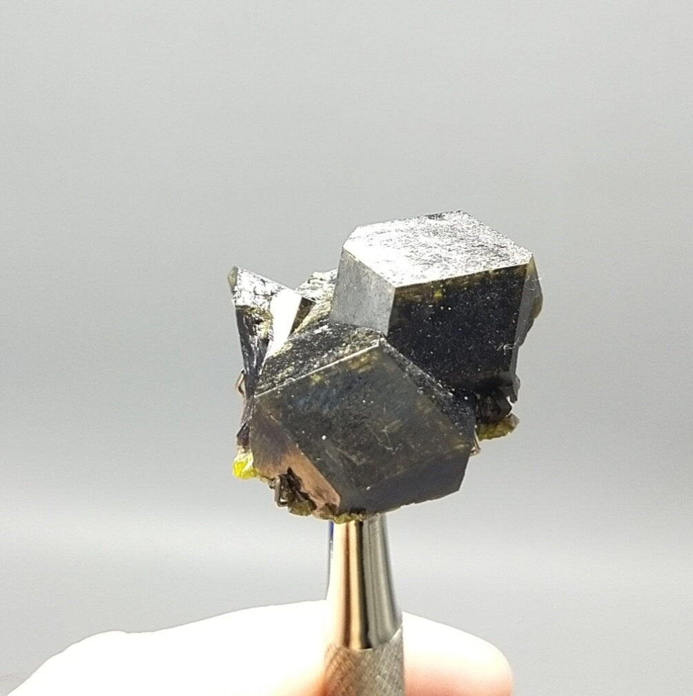 ARSAA GEMS AND MINERALSPerfectly cubic Andradite garnet crystal on matrix on albite with green epidote from Pakistan, 15.8 grams - Premium  from ARSAA GEMS AND MINERALS - Just $60.00! Shop now at ARSAA GEMS AND MINERALS