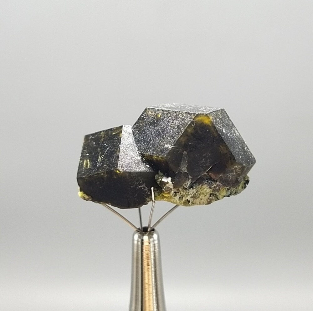 ARSAA GEMS AND MINERALSPerfectly cubic Andradite garnet crystal on matrix on albite with green epidote from Pakistan, 15.8 grams - Premium  from ARSAA GEMS AND MINERALS - Just $60.00! Shop now at ARSAA GEMS AND MINERALS