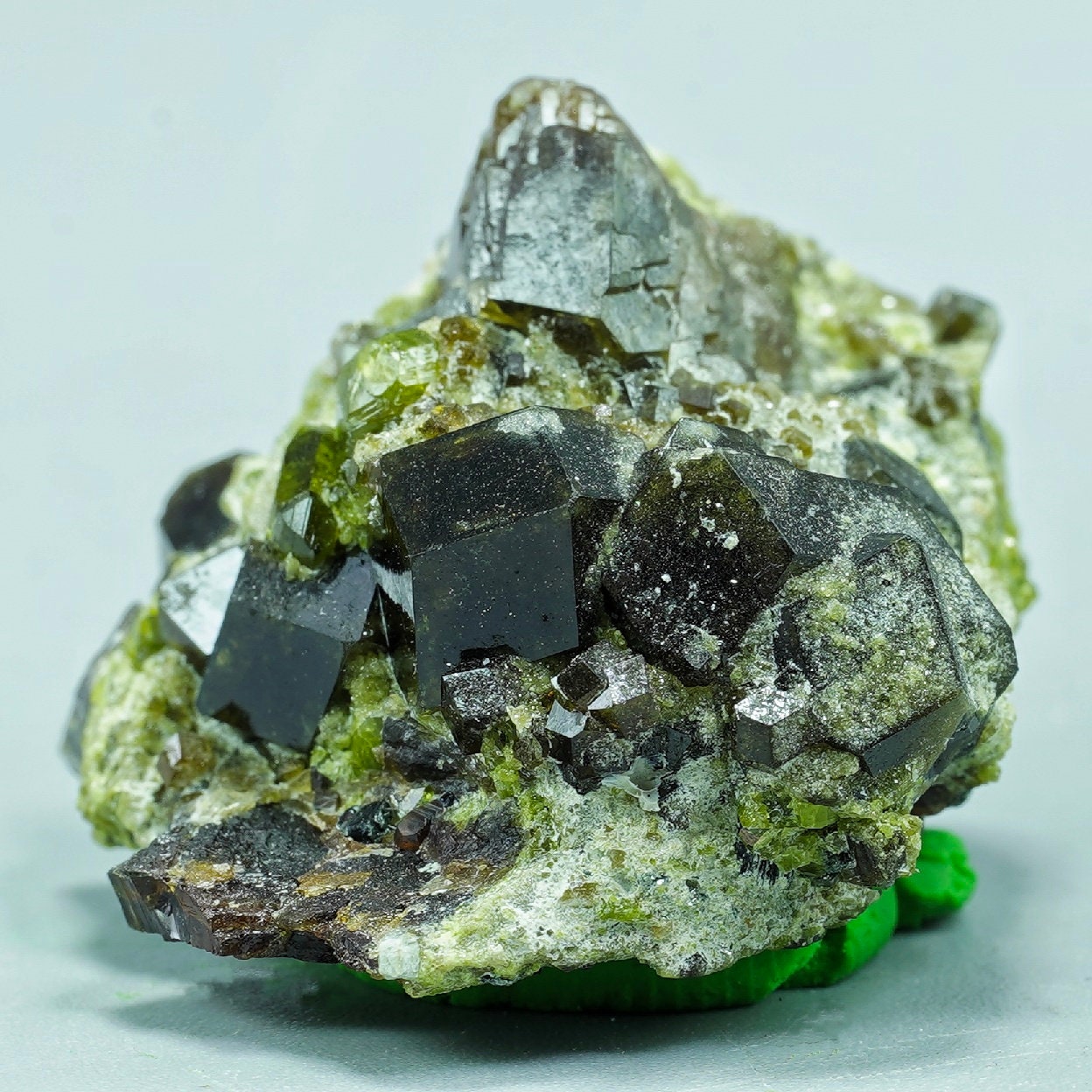 ARSAA GEMS AND MINERALSAndradite garnet crystal on matrix on albite with green epidote from Pakistan, 21.7 grams - Premium  from ARSAA GEMS AND MINERALS - Just $50.00! Shop now at ARSAA GEMS AND MINERALS